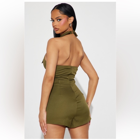 FASHIONNOVA WITHOUT ME ROMPER - HUNTER - Picture 2 of 4